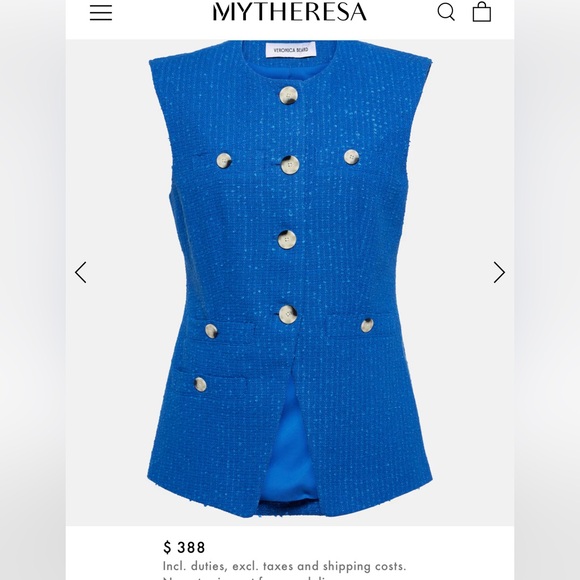 Veronica Beard 🔥 Tamara Linen Vest Single-Breasted Vest - Picture 6 of 13